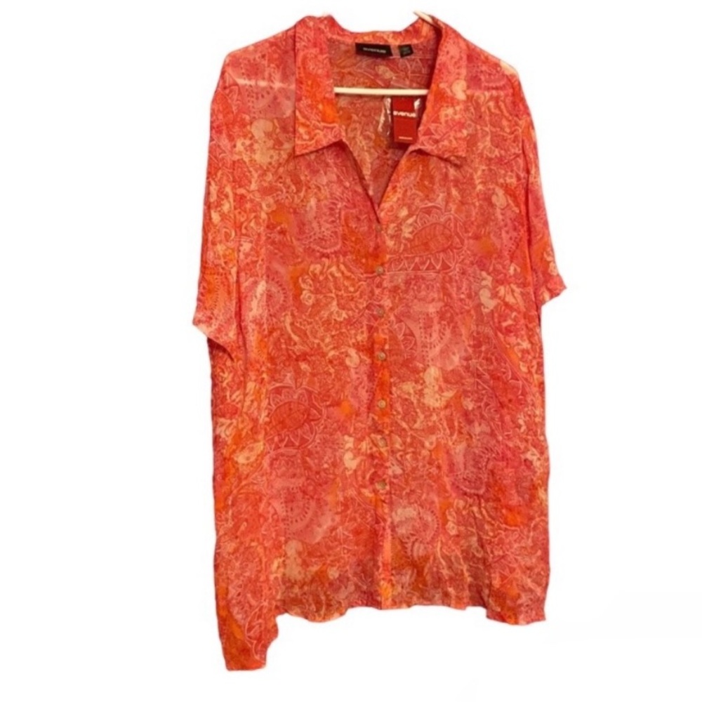 Avenue womens plus size 30/32 sheer top NWT